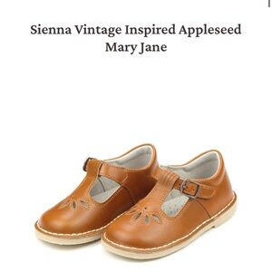 L'Amour Appleseed Mary Jane Kids Shoes - Tan